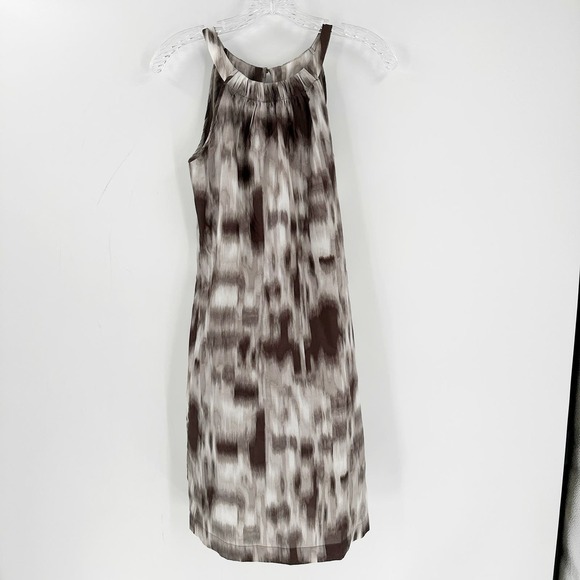 Esprit Collection Gray Tie Dye Silk Halter Neck Sleeveless Midi Dress Size 0 - Picture 1 of 12